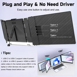 OEM ODM Directo de fábrica Monitores portátiles S2 Extensor de pantalla de ordenador portátil triple 14 "FHD 1080P IPS Monitor portátil dual para ordenador portátil - Product Image 4