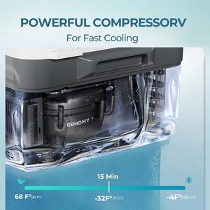 Refrigerador EUHOMY de 12 Voltios, Enfriador con Compresor de 11 Cuartos de Galón, Control por Aplicación, Nevera para Auto de 12/24 V CC, 100/240 V CA, Portátil - Product Image 4