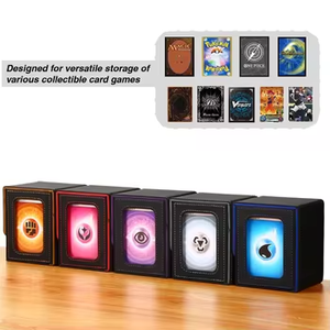 Y Y PU Storage <b>Box</b> with Display Window 100+ <b>Magic</b> Card Holders Deck <b>Box</b> for Commander and Fallout Decks - Product Image 1