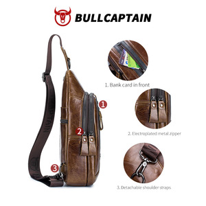 Sac à bandoulière vintage BULLCAPTAIN, nouveau sac à main pour homme, sac de travail, sac fourre-tout, sac de poitrine, OEM ODM - Product Image 4
