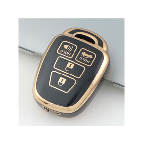 TPU mềm Fob Bìa chính cho New Toyota levin Camry <span class=keywords><strong>Corolla</strong></span> 4 nút chìa khóa xe Trường hợp với dòng vàng <span class=keywords><strong>Key</strong></span> Pouch phụ kiện - Product Image 1