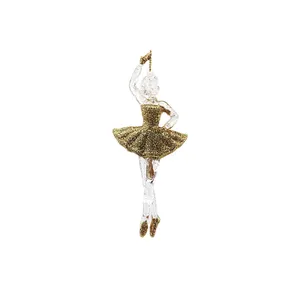 휴일 플라스틱 크리스마스 천사 입상 춤 장식 장식 테이블 크리스마스 트리 소녀 그림 홈 동상 장식품