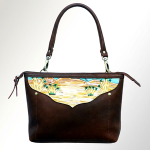 Sling Bag Western Style Cuero Floral Tooled Crossbody Bag Cowgirl Bag Fabricante superior Proveedor Saman Exports - Product Image 1
