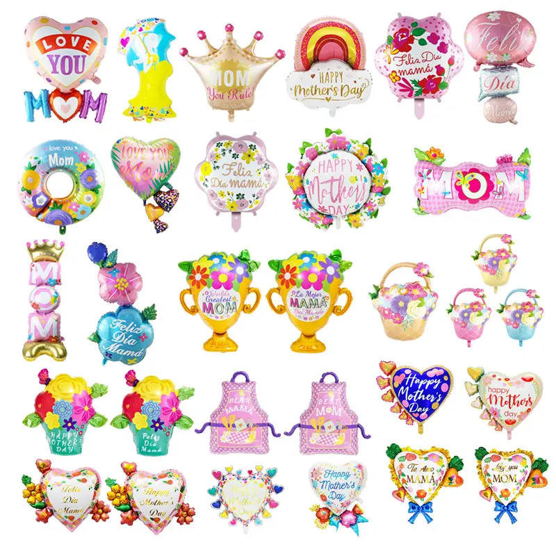 Produits tendance 2024 nouveautés gonflable espagnol anglais hélium feuille fête des mères ballon pour cadeau jouets décorations de fête