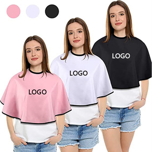 Promotion de Salon de beauté bavoir cosmétique court antistatique <span class=keywords><strong>femme</strong></span> maquillage Cape avec Logo - Product Image 1