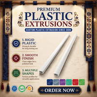 Profilé d'extrusion plastique personnalisé PVC/ABS/PP/PE pour système de rail de guidage de rideaux et système de rail à roulettes