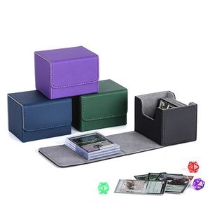 Boîte de collection de cartes en cuir à insertion latérale pour vente directe, boîte de rangement pour cartes de jeu, boîte de cartes Wanzhi - Product Image 3