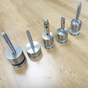 Heavy Dutyสแตนเลส316ไม่มีกรอบโค้งบันไดราวจับขอบกระจกยึดStandoffขาหนีบฟิตติ้ง - Product Image 2
