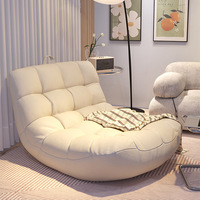 Fauteuil paresseux individuel en forme de pouf, convertible en lit, idéal pour la chambre, le balcon et la maison, pour la détente quotidienne.