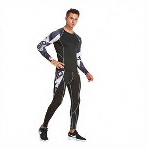 Venta al por Mayor de Rashguards de MMA, Diseño Personalizado, Elegantes y Transpirables, Ropa Deportiva de Compresión de Manga Larga para Hombre, Trajes Deportivos de BJJ - Product Image 3