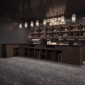 Mostrador de Recepción Personalizado Estilo <span class=keywords><strong>Vintage</strong></span> para Bar, Pub, Cafetería, Hotel, Restaurante de Hot Pot, Caja Registradora, Escritorio Frontal de Esquina y <span class=keywords><strong>Vitrina</strong></span> - Product Image 3