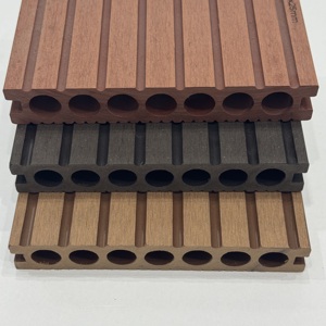 Grooved Round Hollow Dual-design WPC Normal Decking <strong>Floor</strong> WPC Exterior <strong>Floor</strong> Covering for <strong>Terrace</strong> Patio - Product Image 6