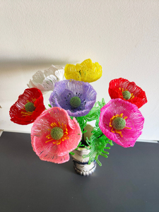 Bouquet de <span class=keywords><strong>fleurs</strong></span> artificielles haut de gamme fait main en perles de rocaille, résistant à la décoloration, pour la décoration de fenêtre ensoleillée - Product Image 5