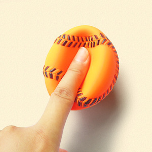 Juguete de Pelota con Sonido para Mascotas, Naranja, PVC, Masticable, Juguete de Entrenamiento para Perros en Interiores - Product Image 2
