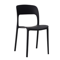 Chaise de salle à manger en plastique bleu empilable bon marché de vente chaude