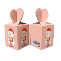 Caja de regalo navideña de diseño personalizado, materiales reciclados de esponja de laminación mate en relieve, caja de papel rígida vacía para manzanas dulces