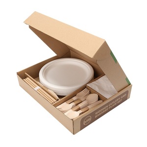 Service de <span class=keywords><strong>vaisselle</strong></span> blanc écologique de 24 pièces <span class=keywords><strong>vaisselle</strong></span> bon marché service de <span class=keywords><strong>vaisselle</strong></span> de mariage <span class=keywords><strong>jetable</strong></span> kit cadeau de <span class=keywords><strong>vaisselle</strong></span> de table - Product Image 1