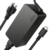 Chargeur USB C 65W pour ordinateur portable, adaptateur secteur Type-C pour Lenovo HP, léger, prises EU US AU UK, certifié CE FCC RoHS KC