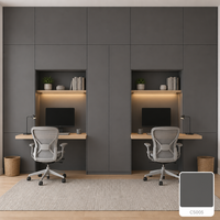 Panel Dinding WPC Solid GREY Bersertifikasi CE Tahan Api B1 Tahan Air untuk Interior Hotel dan Kantor