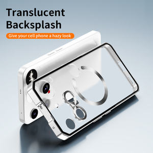 Funda Magnética Híbrida con Marco Metálico para Nothing Phone 3 5G, Parte Trasera Transparente Esmerilada de PC, Resistente a Impactos - Product Image 6
