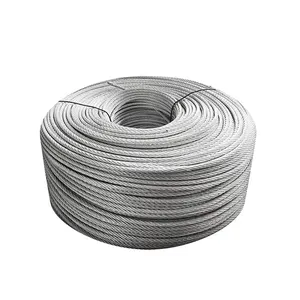 304 filo di acciaio rivestito di plastica in acciaio inossidabile 1.5 2 3 4 5mm filo di corda