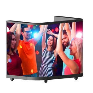 P1.25 P2.5 Cabine de <span class=keywords><strong>DJ</strong></span> mobile incurvée personnalisée, table de console, façade de pupitre, support de stand <span class=keywords><strong>DJ</strong></span> professionnel portable avec écran LED - Product Image 2