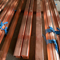 Barre plate en cuivre 99,9 % / Barre en cuivre / Barre en cuivre pur pour distribution d'énergie