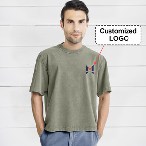 Biểu Tượng Tùy Chỉnh Thiết Kế Thương Hiệu Axit Rửa Nặng Bông Cắt Ngắn Tay Áo Vòng Cổ Người Đàn Ông Tùy Chỉnh Hộp T Áo Sơ Mi Cho Người Đàn Ông - Product Image 4