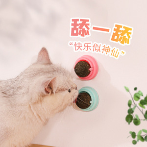 Juguete Interactivo para Gatos con Bola Giratoria de Catnip para Limpieza Dental, Color Sólido QW222 - Product Image 1