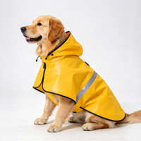 Jas Hujan Anjing PU, Mantel Anti Air Reflektif Berkerudung, Jaket Hujan Hewan Peliharaan, Tahan Angin, Resleting yang Dapat Disesuaikan, Grosir Berbagai Ukuran