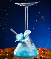 Verres Coupe Champagne Unique fait à la main Martini Cocktail pour Bar à l'envers 300ml en forme de gobelet rouge vin fête contemporain UG009