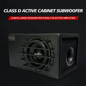 High Quality 8 Inch Trapezoid Subwoofer Car Audio Active Subwoofer With Box And Amplifier