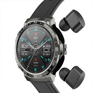 Montre connectée transfrontalière M68puls avec écouteurs TWS <span class=keywords><strong>2</strong></span>-en-1, bracelet de fitness compatible appels, étanche en silicone, mesure de la pression artérielle - Product Image 1