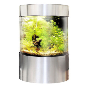 Réservoir d'<span class=keywords><strong>aquarium</strong></span> en acrylique complet, 360 cylindres, garniture en acier inoxydable, 55 Gallons de long - Product Image 1