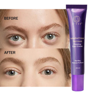 Crème contour des yeux pour les soins de la peau végétaliens de marque privée crème contour des yeux anti-rides au bakuchiol teinté à la vitamine A