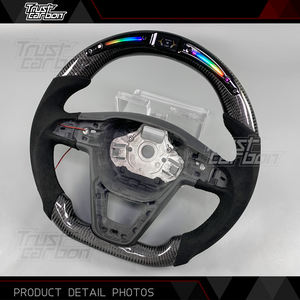 <span class=keywords><strong>Volant</strong></span> personnalisé en fibre de carbone avec LED et microfibre pour <span class=keywords><strong>Seat</strong></span> <span class=keywords><strong>Leon</strong></span> CUPRA Toledo <span class=keywords><strong>SEAT</strong></span> Alhambra Concept Ateca Lbiza SC 2015-2020 - Product Image 3