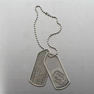 사용자 정의 뼈 목걸이 펜던트 알루미늄 황동 스테인레스 스틸 금속 로고 사용자 정의 개 태그 - Product Image 5