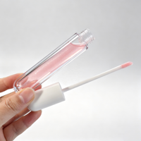 Gloss à lèvres liquide long et fin, avec capuchon blanc satiné, applicateur à pointe fine, brillant, scintillant, rose irisé, maquillage cosmétique