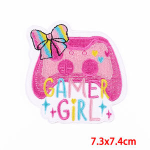 Wholesale Sell Fashion Trend Irregular Shape Custom Fabric Sequin Chenille Patch Courage Slogan <b>Letter</b> Embroidered Patches - Product Image 3