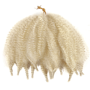 Tresses synthétiques Afro au Crochet Marley, Extensions de cheveux pour femmes noires Kanekalons, tresses crépues torsadées - Product Image 4
