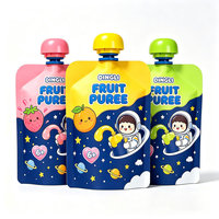 Emballage personnalisé pour aliments pour bébés, pochette à bec verseur pour purée de fruits, jus, yaourt, boisson en sachet à presser avec bouchon à vis