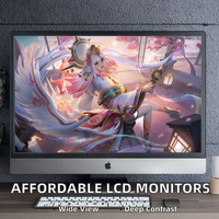 Monitor PC LED layar LCD, Monitor kantor 60Hz tingkat penyegaran 4/20/22/24/27/32 inci untuk Desktop