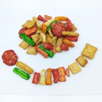 Mezcla de Galletas de Arroz al Estilo Japonés, Varias Formas y Colores, Bocadillos Salados Horneados para Venta al por Mayor