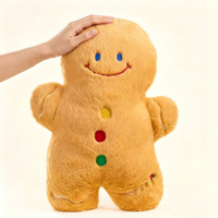 Oreiller Bonhomme en pain d'épices 2026 Nouveau cadeau d'anniversaire Peluche Jouet en peluche pour filles Oreiller à câliner