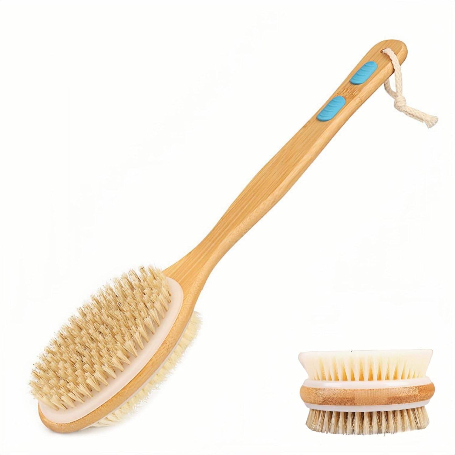 10108wooden+pig hair brush 11x11cm