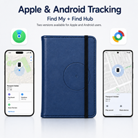 Porte-passeport magnétique avec suivi Apple Find My et Android Find Hub, portefeuille de voyage MagSafe, anti-perte, RFID, housse de passeport intelligente