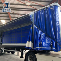 Bâche en PVC enduit 620 GSM, tissu renforcé imperméable en rouleau pour rideau latéral de poulailler