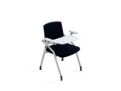 Borito Modern Design Training Room Visitors Mesh Chair Foldable Comfortable Adjustable Writing <b>Pad</b> Study Chair White - Product Image 4