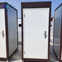 Cabine de toilettes mobile à installation rapide, toilettes chimiques portables pour événements extérieurs et chantiers, étanches et anti-infections