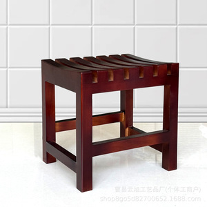 Tabouret de salle de bain en bois massif 30x25x35cm, chaise de douche antidérapante pour personnes âgées et femmes enceintes - Product Image 5